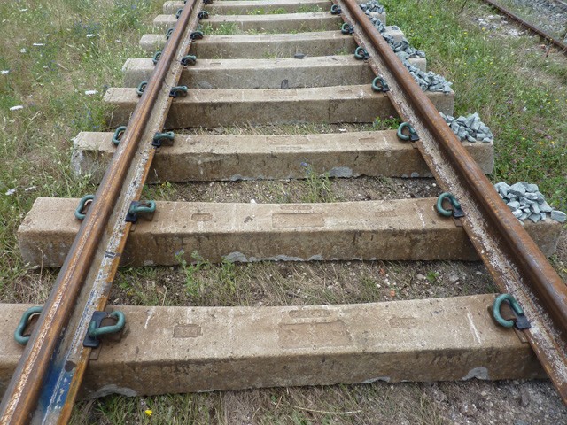 Tratto di binario della ferrovia Porrettana a Pracchia (PT)