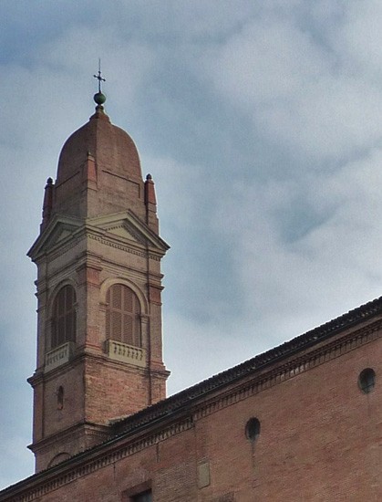 Il campanile di San Michele in Bosco (BO) dopo il restauro dell'arch. Azzolini - 1890