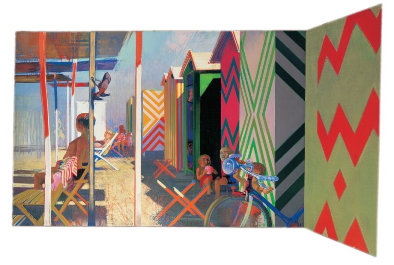 1) Le parentesi dell’estate (dittico), 1965_1966 - olio su tela, 130 x 275 cm.jpg