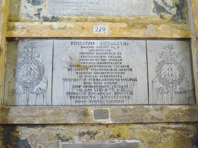 Tomba di Filippo Antolini - CImitero della Certosa (BO)