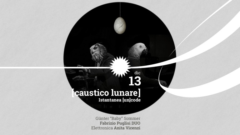 copertina di Caustico Lunare | Fabrizio Puglisi Duo + Anita Vicenzi