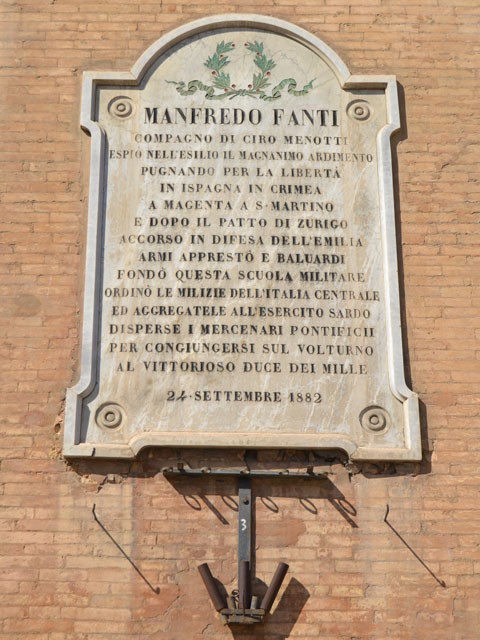 Lapide per il gen. Manfredo Fanti - Palazzo Ducale (MO)