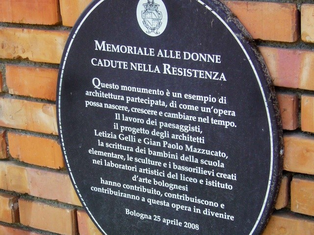 Memoriale alle donne cadute nella Resistenza - Parco di Villa Spada (BO)