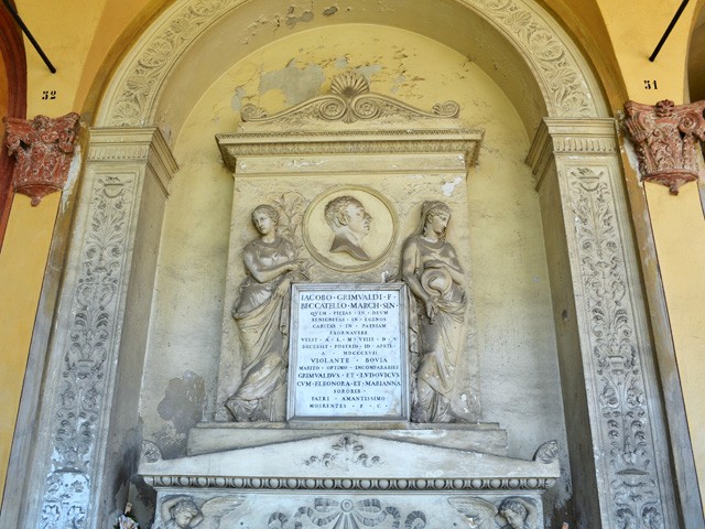 Monumento funerario Beccadelli Grimaldi - F. Antolini, G. De Maria - Cimitero della Certosa (BO)