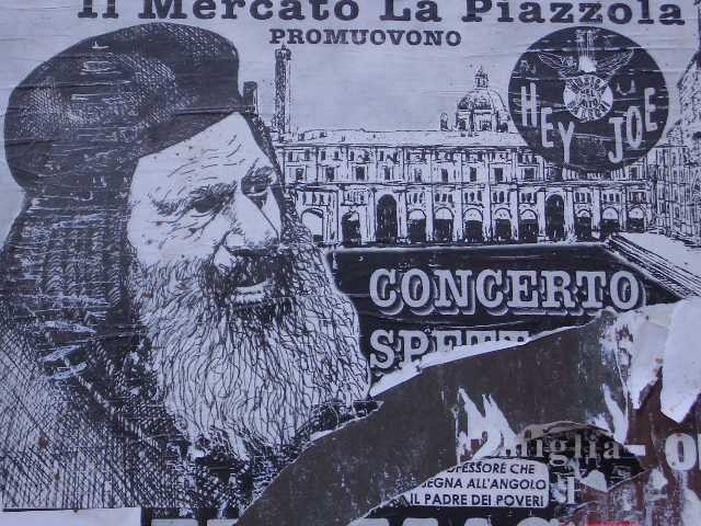 Don Olinto Marella, padre dei poveri - particolare di un manifesto