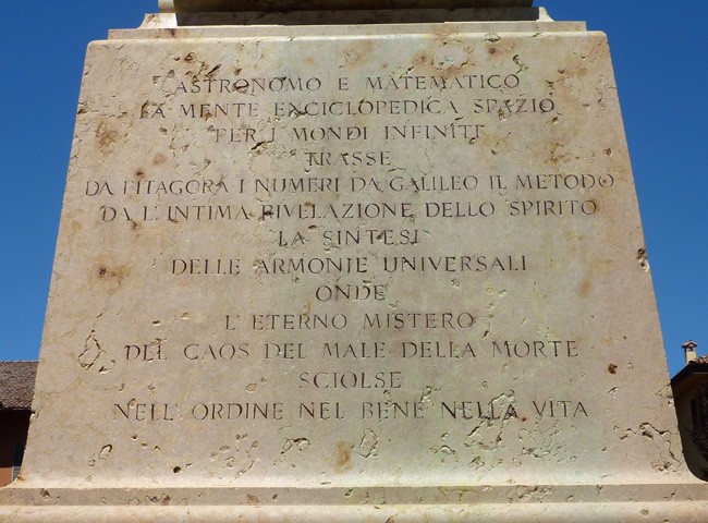 Monumento a Quirico Filopanti - Budrio (BO) - particolare