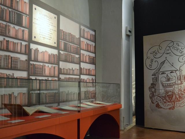 Sezione dedicata alla Casa del Ridere - Mostra Angelo Fortunato Formiggini. Ridere, leggere e scrivere nell’Italia del primo Novecento - Galleria Estense (MO) - 2019