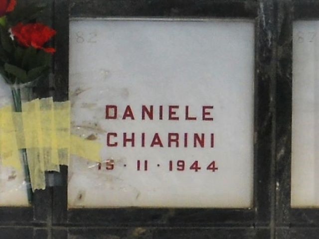 Tomba di Daniele Chiarini nel Monumento Ossario dei Partigiani - Cimitero della Certosa (BO)