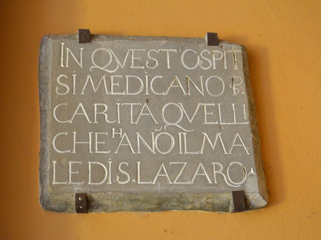 Iscrizione proveniente dall'antico lazzaretto dei lebbrosi - San Lazzaro di Savena (BO)