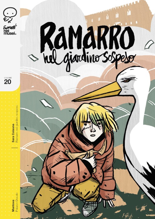 copertina di Sara Colaone, Ramarro nel giardino sospeso, Roma, Coconino Press, Fandango, 2020