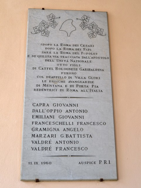 Garibaldini di Castelbolognese (RA) a Villa Glori