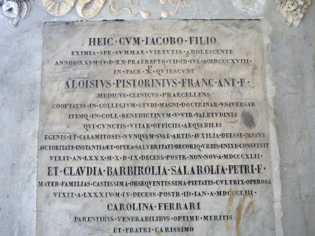 Monumento funerario di Luigi Pistorini - Cimitero della Certosa (BO) - particolare