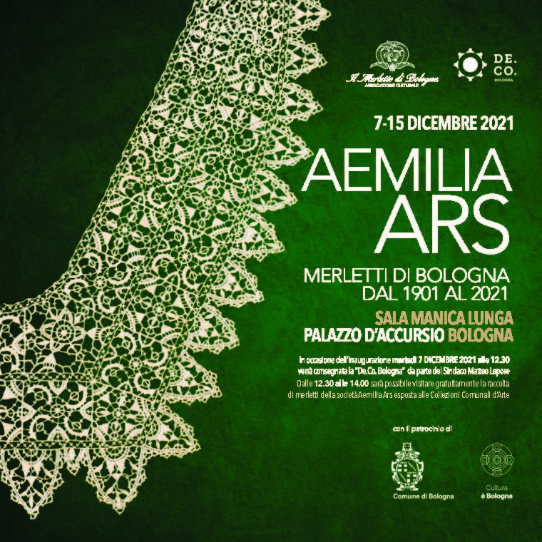copertina di Aemilia Ars. Merletti di Bologna dal 1901 al 2021