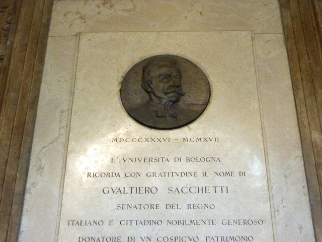 Busto di Gualtiero Sacchetti all'Università (BO) - Palazzo Poggi