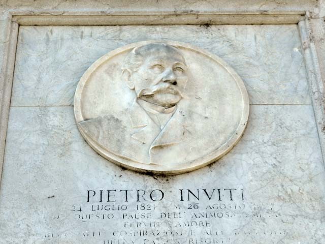 Lapide per Pietro Inviti a Castel San Pietro (BO)