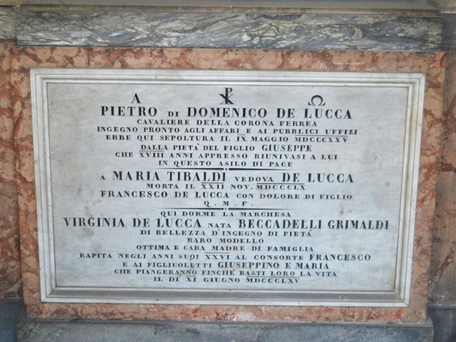 Tomba del banchiere De Lucca - Cimitero della Certosa (BO) - particolare