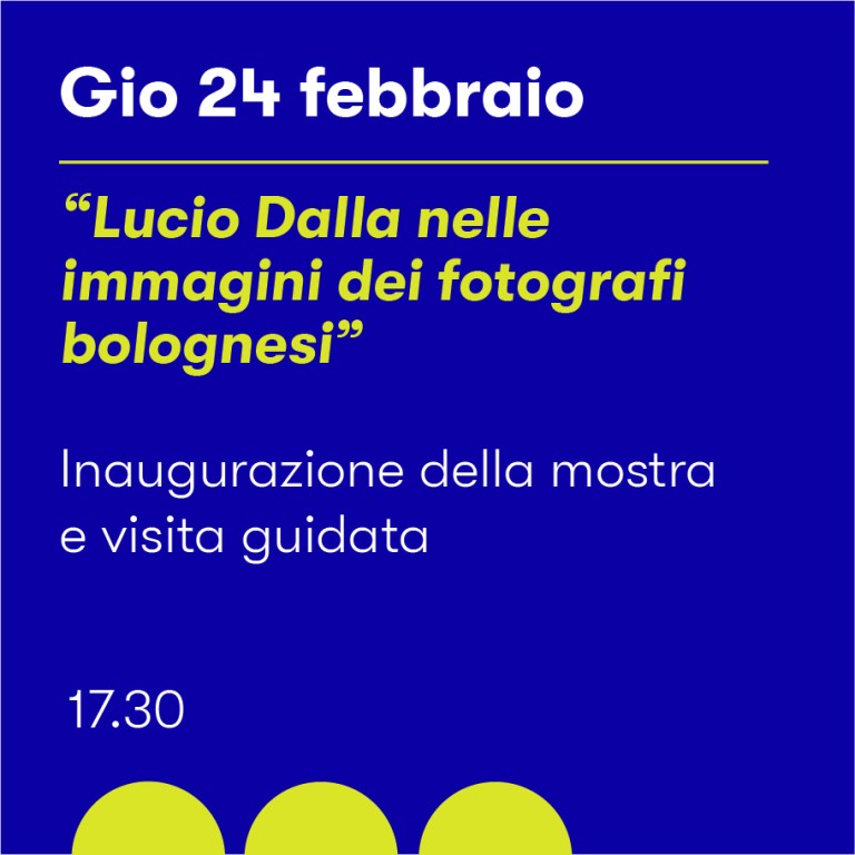 copertina di Visita guidata alla mostra Lucio Dalla nelle immagini dei fotografi bolognesi