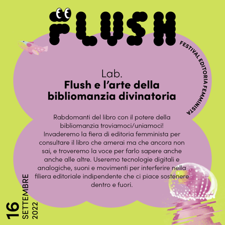 copertina di FLUSH e l'arte della bibliomanzia divinatoria