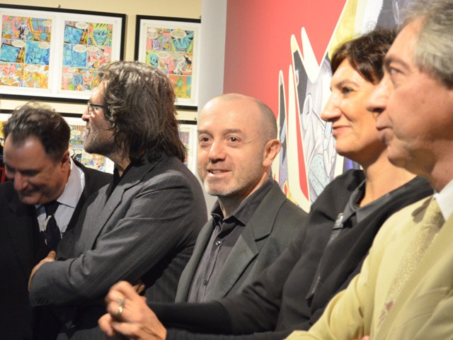 Alcuni componenti del gruppo "Valvoline" all'inaugurazione della mostra "Valvoline Story" - Bologna 2014