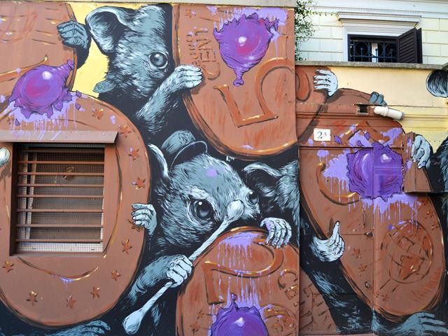Street Art al Pratello - Bastardilla e Ericailcane - via Calari (BO)