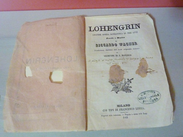 Libretto del "Lohengrin" di R. Wagner - Ritratto di Richard Wagner - Museo internazionale e biblioteca della musica (BO)