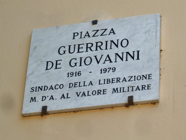 Piazza dedicata a Guerrino De Giovanni a Monterenzio (BO)