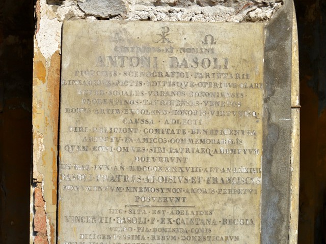 Tomba di Antonio Basoli - Cimitero della Certosa (BO)