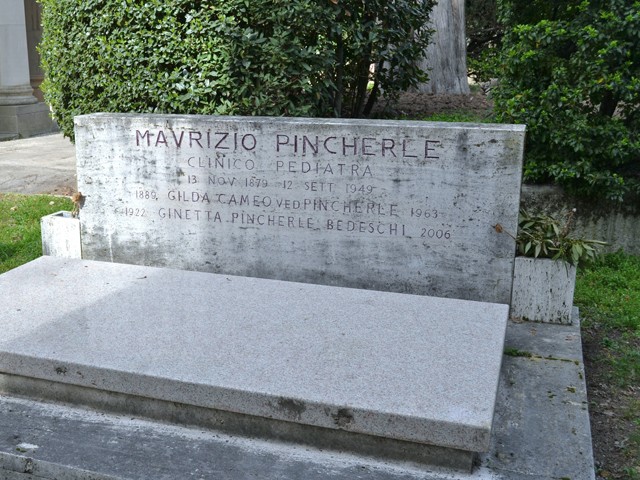 Tomba del prof. M. Pincherle - Cimitero della Certosa (BO)