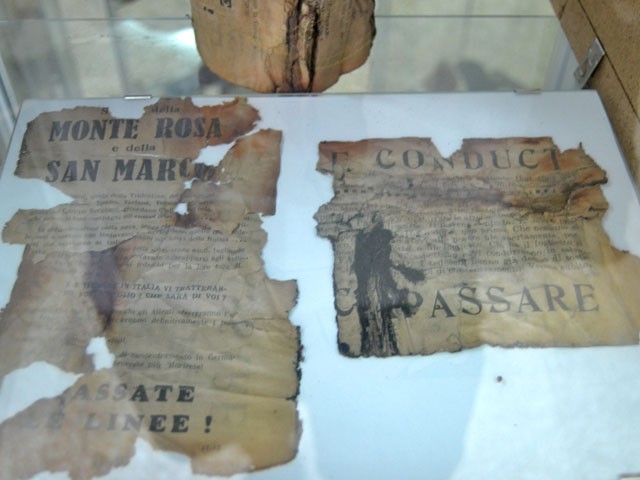 Materiale per la guerra psicologica sul fronte della Gotica in Garfagnana - Museo linea gotica Garfagnana - Molazzana (LU)