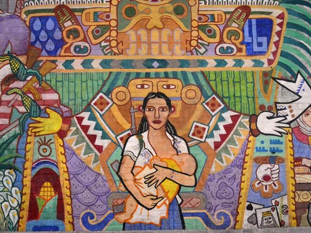Murale "500 Anni dalla Conquista dell'America" - L. Gutierrez - particolare