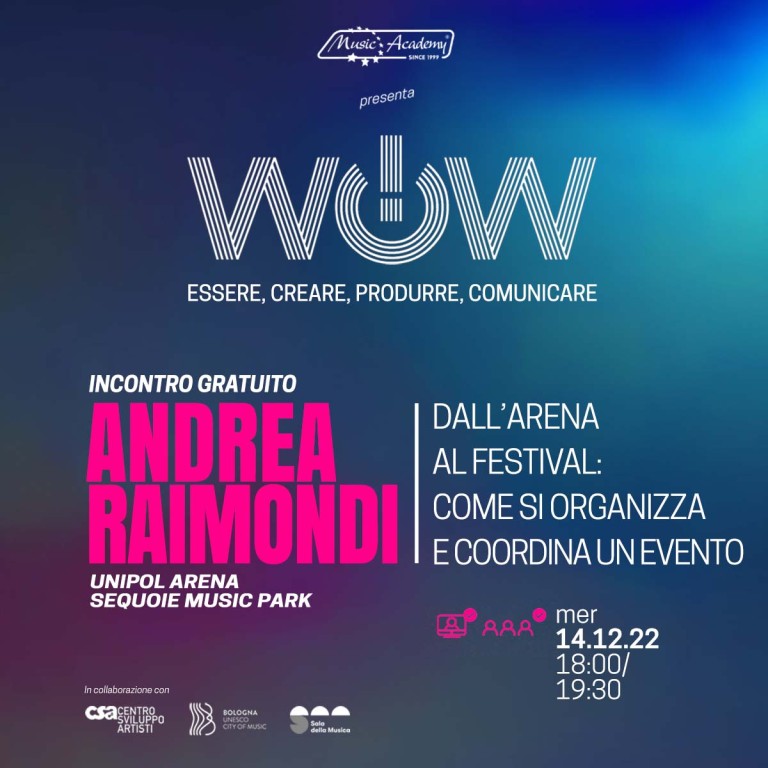 copertina di Dall'arena al festival: come si organizza e coordina un evento | WOW!