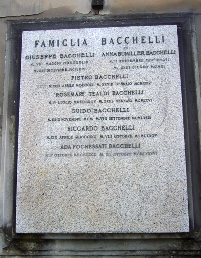 La tomba della famiglia Bacchelli alla Certosa (BO)