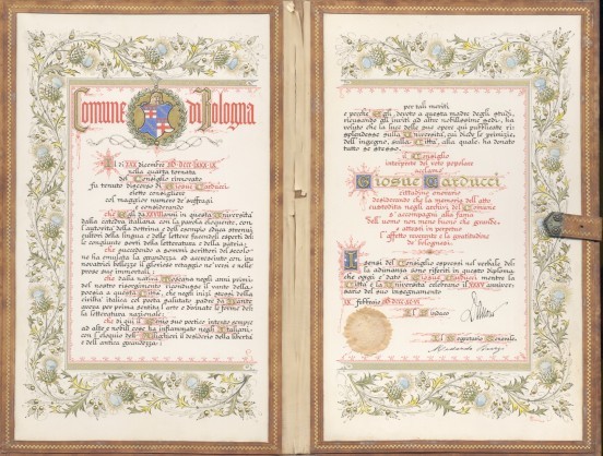 A. Tartarini, Per la cittadinanza onoraria di Bologna, 1896